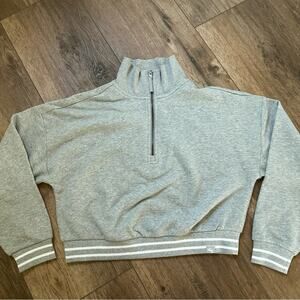 NEW! JoyLab Women’s Gray Half-Zip Sweater, Pull Over, NWOT, Cropped, XS